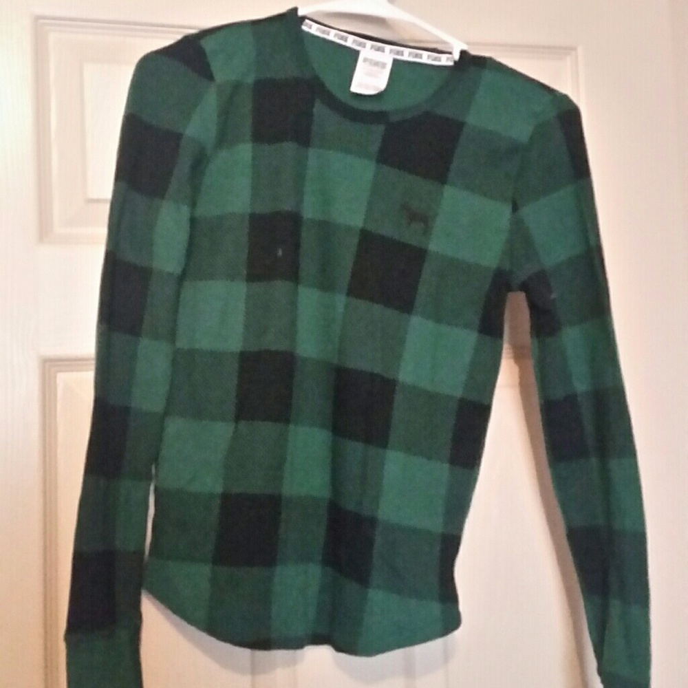 Victoria's Secret Pink plaid sleep top